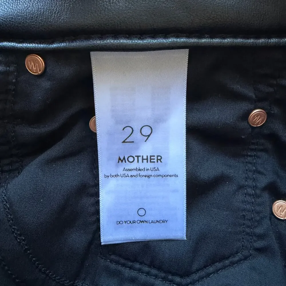 Mother The Insider Ankle in Faux Show Black Size 29 - Picture 6 of 8